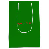 Kerstgroen Medium Cadeauzakje (Achterkant)