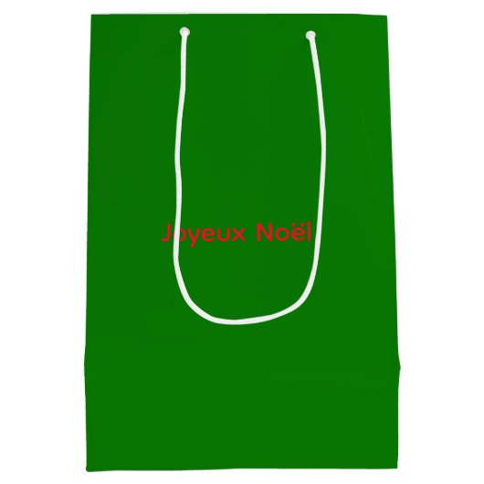 Kerstgroen Medium Cadeauzakje (Achterkant)
