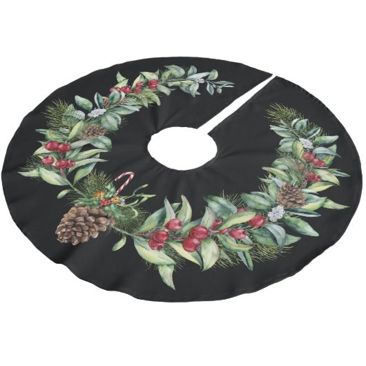 Kerstgroen Met Denneappel Kerstboom Rok (Gekanteld)