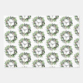 Kerstgroen met feestelijke feestdag inpakpapier vel (Voorkant)