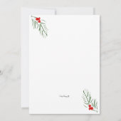 Kerstgroen met foto plat kaart (Achterkant)