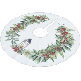 kerstgroen met lantaarn op wit kerstboom rok