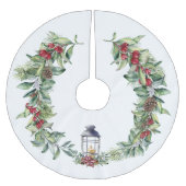 kerstgroen met lantaarn op wit kerstboom rok (Voorkant)
