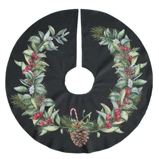 kerstgroen met Pinecone Kerstboom Rok (Voorkant)