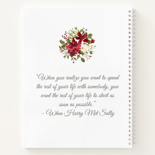 kerstgroen |met prijsopgave | Weddenschap Notitieboek (Achterkant)