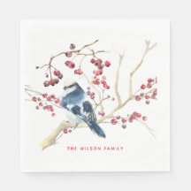 kerstgroen met vogel - gepersonaliseerde feestdag