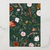 kerstgroen niet-fotoelegante vlek folie feestdagenkaart (Achterkant)