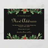 Kerstgroen Nieuw Adres Vakantie Move Briefkaart (Voorkant)