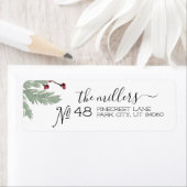 Kerstgroen omslagadreslabel etiket (Insitu)