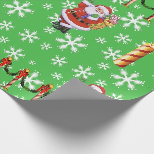 kerstgroen omslagpapier cadeaupapier (Hoek)