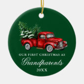 kerstgroen op grote vliegers keramisch ornament (Voorkant)