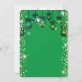 Kerstgroen ornament, diamanten, sneeuwvlokken kaart (Achterkant)