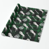 kerstgroen paardenpaard, speciaal gepersonaliseerd cadeaupapier (Uitgerold)