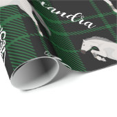 kerstgroen paardenpaard, speciaal gepersonaliseerd cadeaupapier (Rol Hoek)