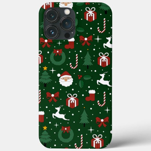 Kerstgroen patroon Case-Mate iPhone case (Achterkant)