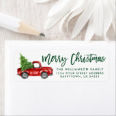 kerstgroen penseelscript etiket (Insitu)