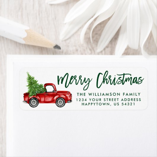  kerstgroen penseelscript etiket (Insitu)