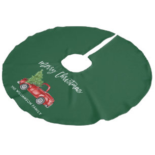  kerstgroen penseelscript imitatie linnen kerstboom kleed