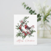 Kerstgroen, pijnbomen, rode grijze konen (Staand voorkant)