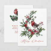 Kerstgroen, pijnbomen, rode grijze konen (Voorkant / Achterkant)