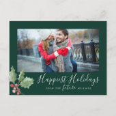 Kerstgroen Prettigste Feestdagen Save the Date (Voorkant)