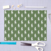 Kerstgroen rendierpatroon tissuepapier (Craft)