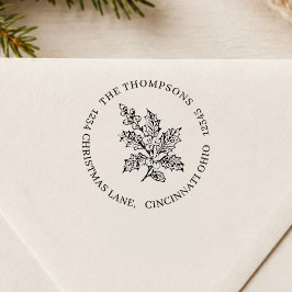 Kerstgroen Retouradres Familie Zelfinktende Stempel