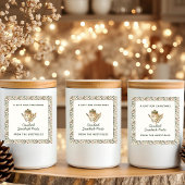 Kerstgroen Rode bessen Voedselgeschenk Vierkante Sticker