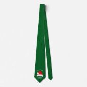 Kerstgroen Rode Moderne Kerstman Stropdas (Voorkant)