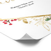 Kerstgroen rood Baby shower bevoordeelt Poster (Hoek)