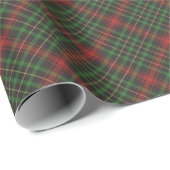 kerstgroen rood tartan-vlakbeelddiagonaal cadeaupapier (Rol Hoek)