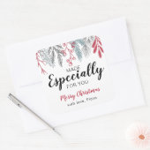 kerstgroen speciaal gemaakt voor jouw script vierkante sticker (Envelop)