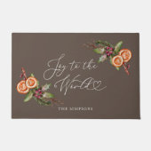 Kerstgroen Spice Joy to the World Deurmat (Voorkant)
