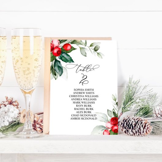kerstgroen Tabel nummer 2 Kaart