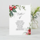 Kerstgroen Tabel nummer 4 Zitkuur Kaart (Staand voorkant)