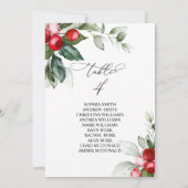 Kerstgroen Tabel nummer 4 Zitkuur Kaart (Achterkant)