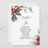 kerstgroen Tabel nummer 5 Kaart (Voorkant)