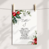 Kerstgroen Tabel nummer 8 Zitkuur Kaart