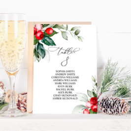 Kerstgroen Tabel nummer 8 Zitkuur Kaart