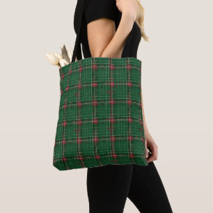 kerstgroen tote bag