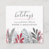 Kerstgroen Vakantie Vierkante Visitekaartje (Voorkant)