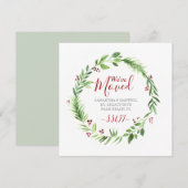 Kerstgroen verhuisbericht feestdagenkaart (Voorkant / Achterkant)