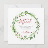 Kerstgroen verhuisbericht feestdagenkaart (Voorkant)