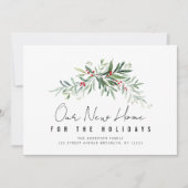 Kerstgroen verhuisbericht kaart (Voorkant)