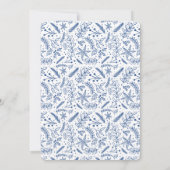 Kerstgroen - Verticale enkelvoudige foto (blauw) Feestdagenkaart (Achterkant)