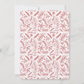 Kerstgroen - Verticale enkelvoudige foto (rood) Feestdagenkaart (Achterkant)