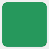 Kerstgroen Vierkante Sticker (Voorkant)