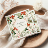 Kerstgroen Vintage Patroon Servet