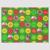 Kerstgroen voeg je eigen foto's toe tissue papier (Voorkant)