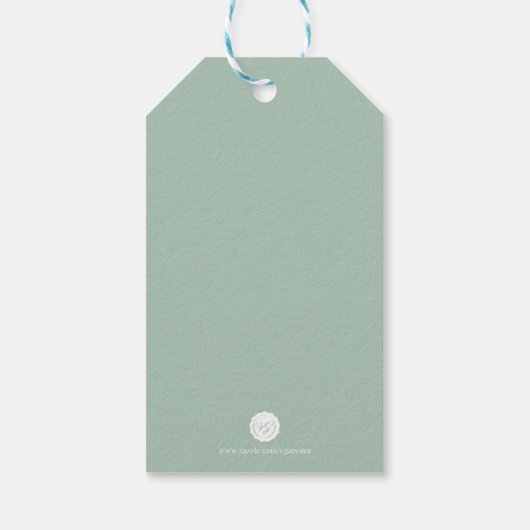 kerstgroen voor tag of cadeauLabel (Achterkant)